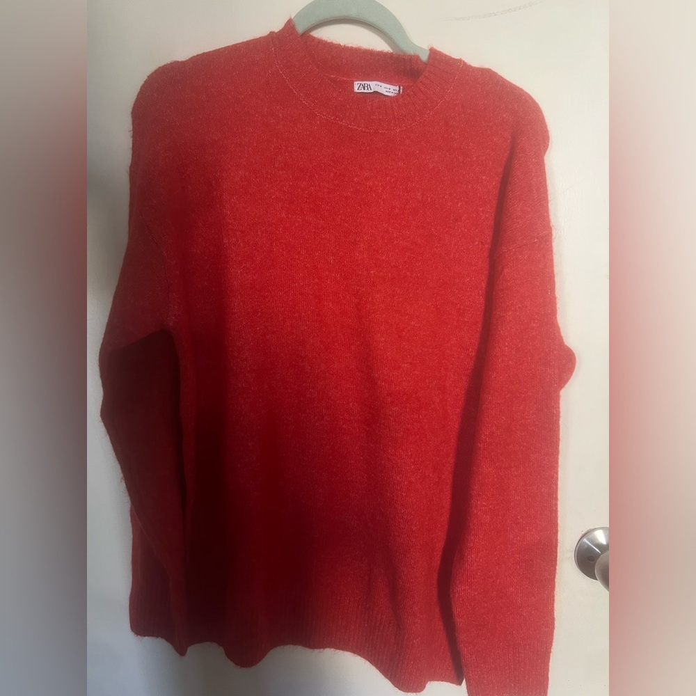 Zara Bold Red Knit Sweater